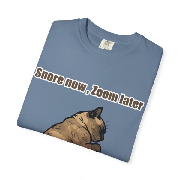 Unisex Cat Sleep T-Shirt - "Snore Now, Zoom Later" - Image 16